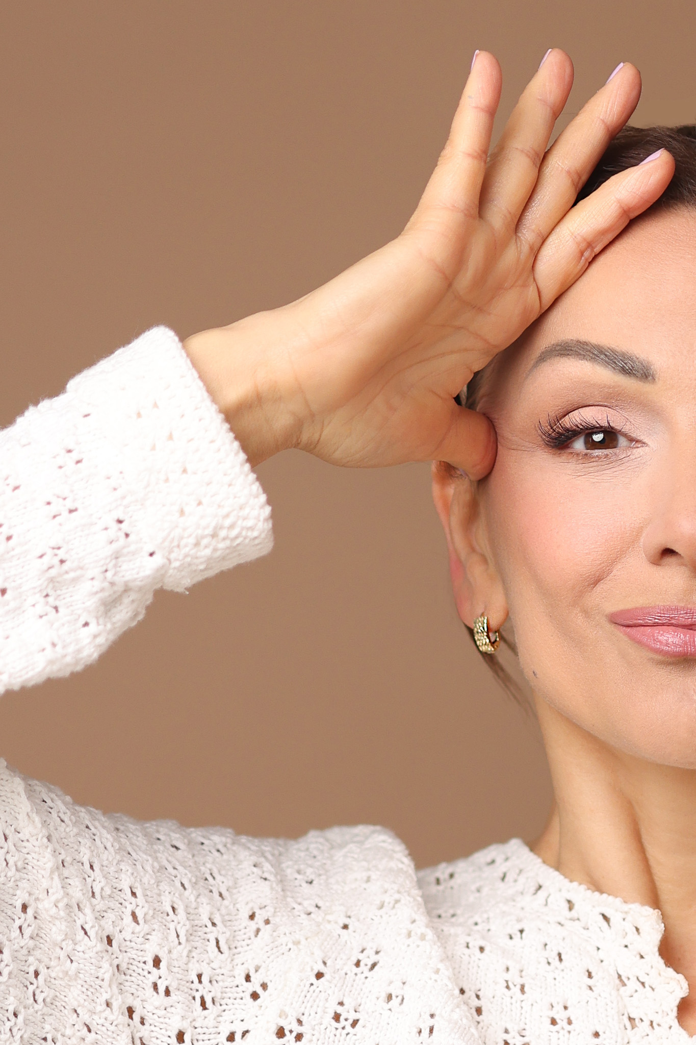Facial fitness exercise demonstration